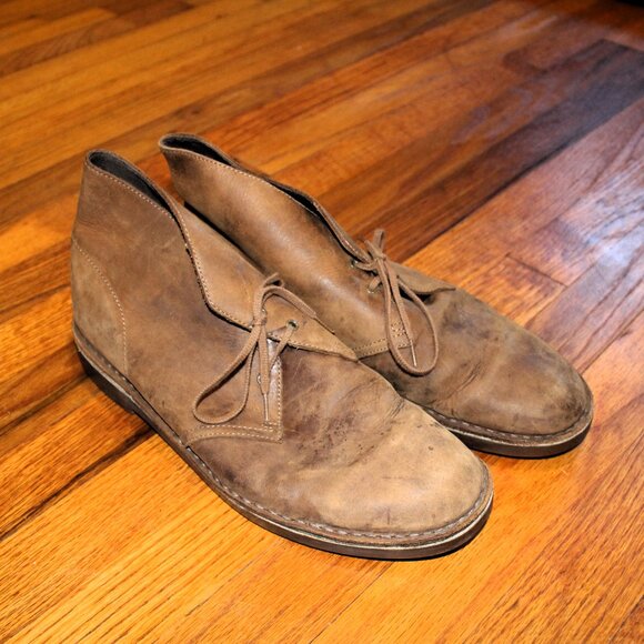 Clarks Desert Boots | Men’s Size 12 | Tan Leather Chukka Boots - Picture 2 of 11